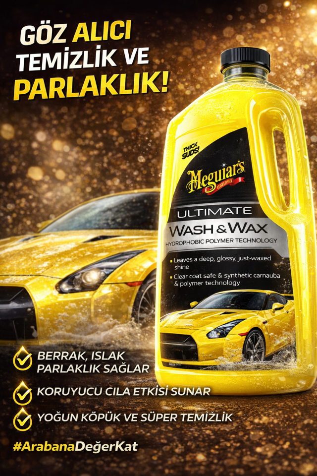 Meguiars Ultimate Wash & Wax Boya Koruyucu Cilalı Oto Şampuanı 1,42 Litre